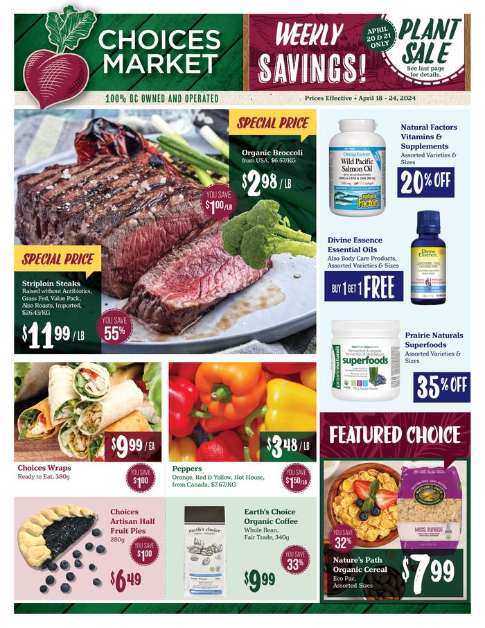 Choices Market catalogue in Kelowna | Choices Market weekly flyer | 2024-04-19 - 2024-05-03
