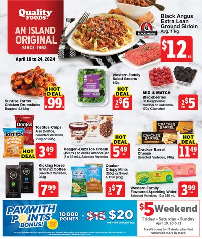 Grocery offers in Parksville | Quality Foods Weekly Advertised Specials in Quality Foods | 2024-04-18 - 2024-04-24