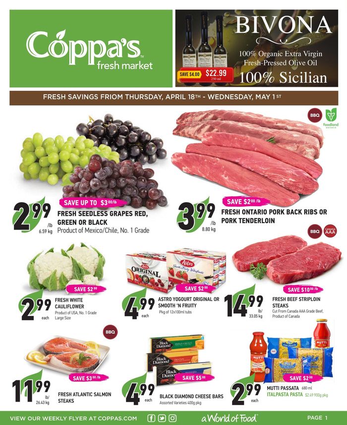 Coppa's catalogue in Scarborough | Coppa's Fresh Market | 2024-04-19 - 2024-05-01