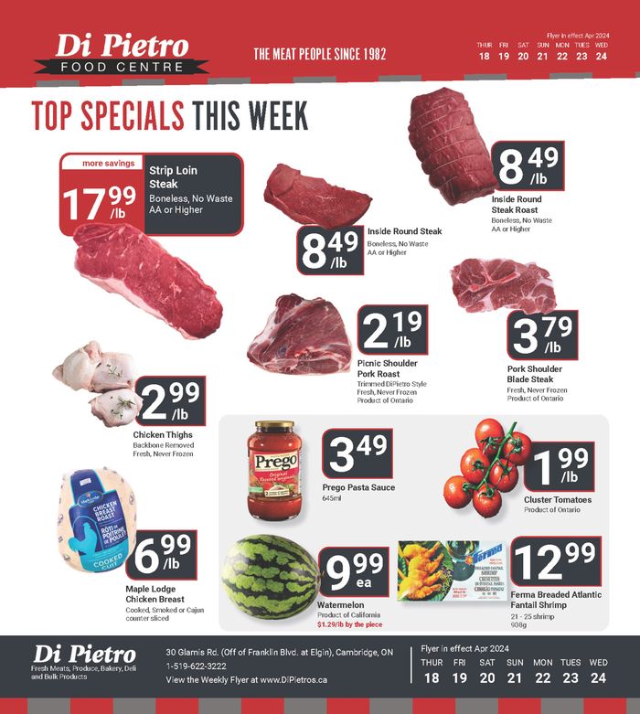Di Pietro catalogue in Kitchener | Top Specials This Week | 2024-04-19 - 2024-04-24