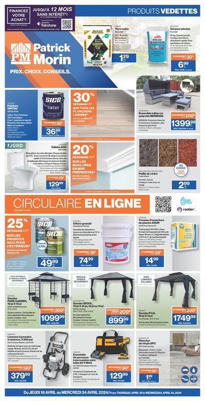 Home & Furniture offers in Laval | Produits Vedettes in Patrick Morin | 2024-04-19 - 2024-04-24