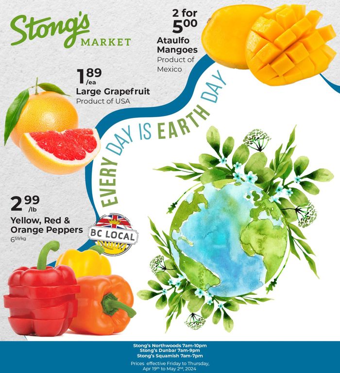 Stong's Market catalogue in Vancouver | Every Day Is Earth Day | 2024-04-19 - 2024-05-02