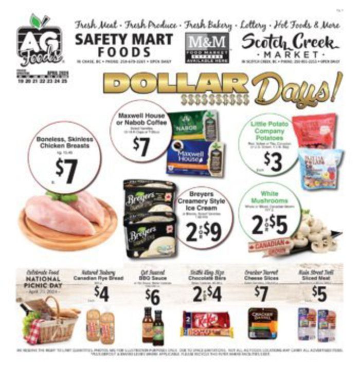 AG Foods catalogue in Scotch Creek BC | Dollar Days | 2024-04-20 - 2024-05-04