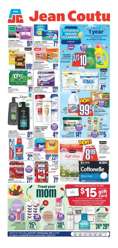 Pharmacy & Beauty offers in Sainte-Anne-des-Plaines | Goodbye House Cleaning in Jean Coutu | 2024-04-25 - 2024-05-01