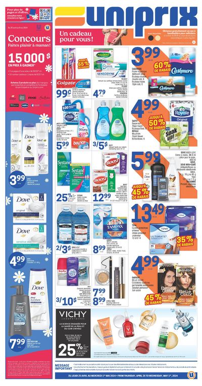 Pharmacy & Beauty offers in Clarence-Rockland ON | Uniprix Weekly ad in Uniprix | 2024-04-25 - 2024-05-01