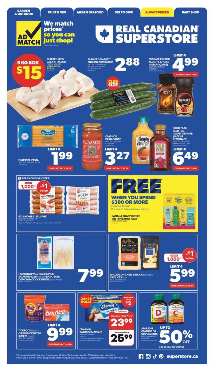Real Canadian Superstore catalogue in Kelowna | Weekly Flyer | 2024-04-25 - 2024-05-01