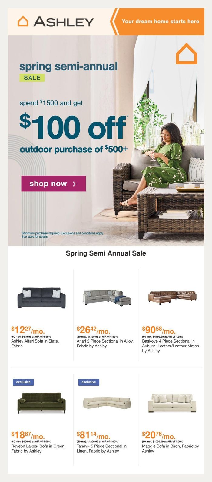 Ashley Furniture catalogue in Kitchener | Spring Semi-annual | 2024-04-24 - 2024-04-24