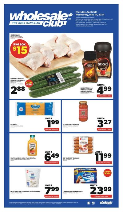 Grocery offers in Weyburn | Wholesale Club The Real Canadian in Wholesale Club | 2024-04-25 - 2024-05-01