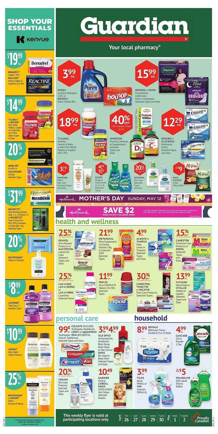 Guardian Pharmacy catalogue in Timmins | Guardian Pharmacy Essentials Deals | 2024-04-26 - 2024-05-16