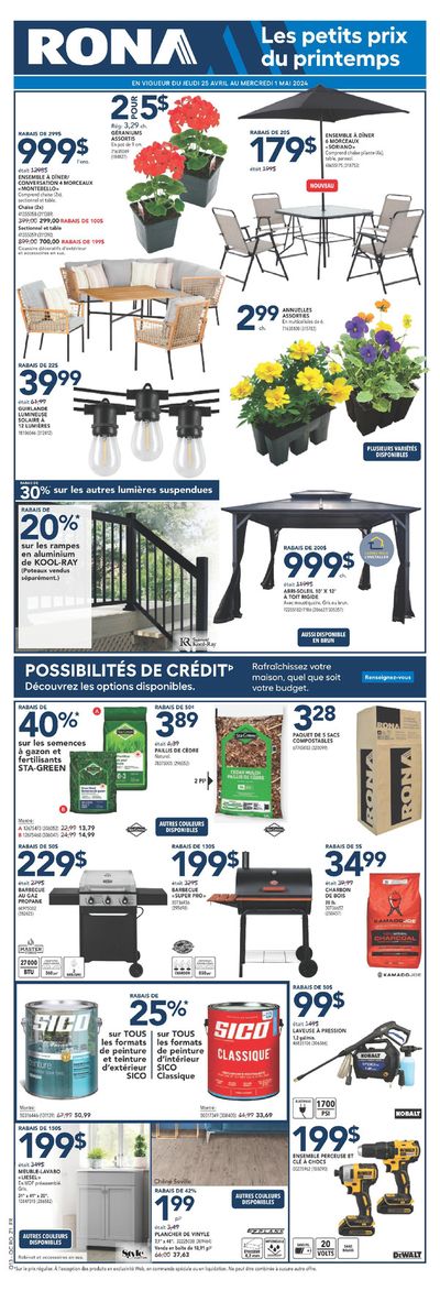 Garden & DIY offers in Sept-Îles | RONA Weekly ad in RONA | 2024-04-25 - 2024-05-01
