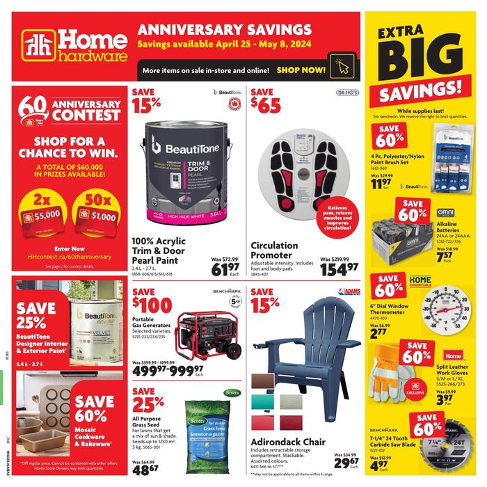 Home Hardware catalogue in New Tecumseth | Home Hardware weekly flyer | 2024-05-01 - 2024-05-02