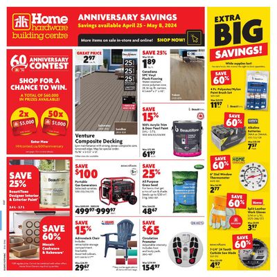Home Hardware catalogue in Chatham-Kent | Home Hardware Anniversary Savings | 2024-05-01 - 2024-05-01