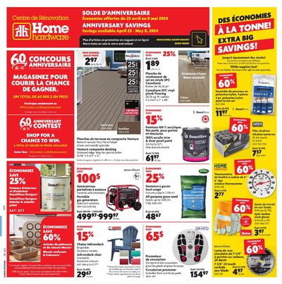 Home Hardware catalogue in Toronto | Home Hardware Extra Big Savings | 2024-05-01 - 2024-05-01