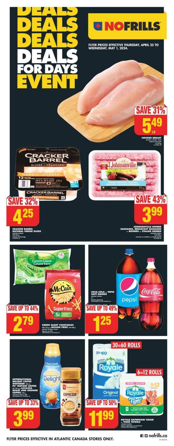No Frills catalogue in Barrington Passage | Deals For Days Event | 2024-04-25 - 2024-05-01