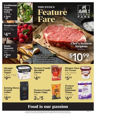 Grocery offers in Vancouver | Weekly Flyer in Urban Fare | 2024-04-25 - 2024-05-01