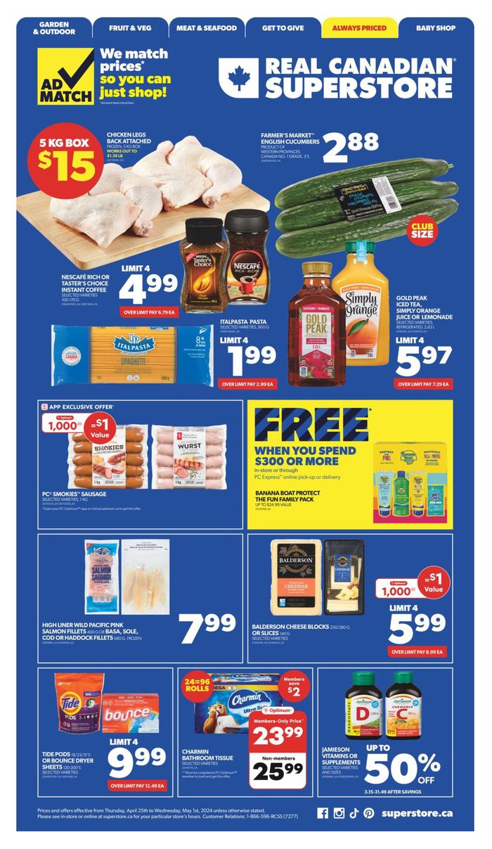 Real Canadian Superstore catalogue in Lethbridge | Weekly Flyer | 2024-04-25 - 2024-05-01