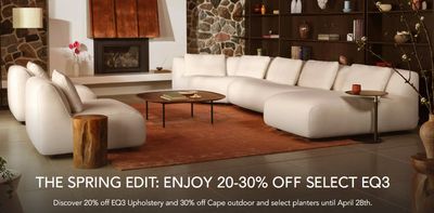 Home & Furniture offers in Montreal | 20-30% Off in EQ3 | 2024-04-25 - 2024-04-28