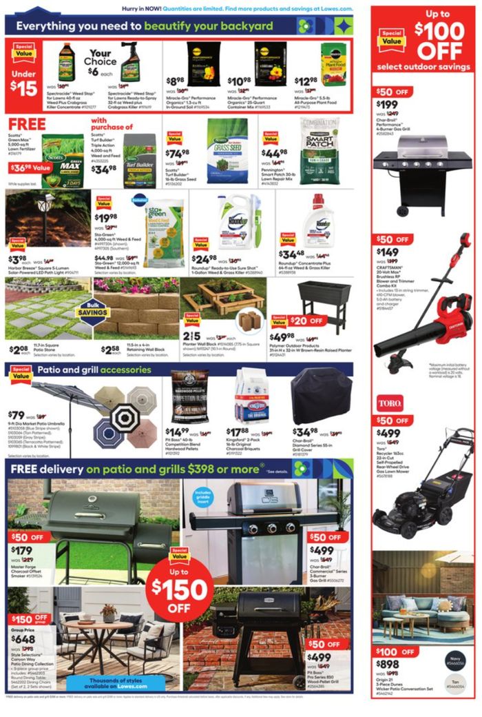 Lowe's catalogue in Scarborough | Spring Fest Doorbusters | 2024-04-25 - 2024-05-01