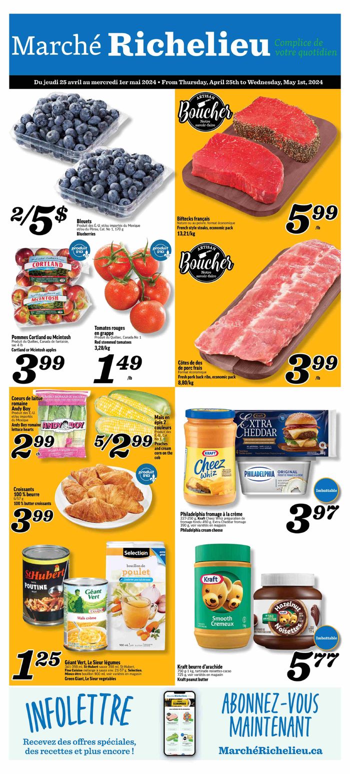 Marché Richelieu catalogue in Montreal West | Weekly Specials | 2024-04-25 - 2024-05-01