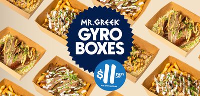 Restaurants offers in Georgina | Gyro Boxes in Mr Greek | 2024-04-25 - 2024-05-09