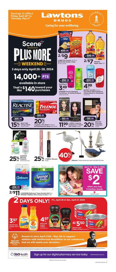 Lawtons Drugs catalogue in Antigonish | Weekly Ad | 2024-04-26 - 2024-05-02