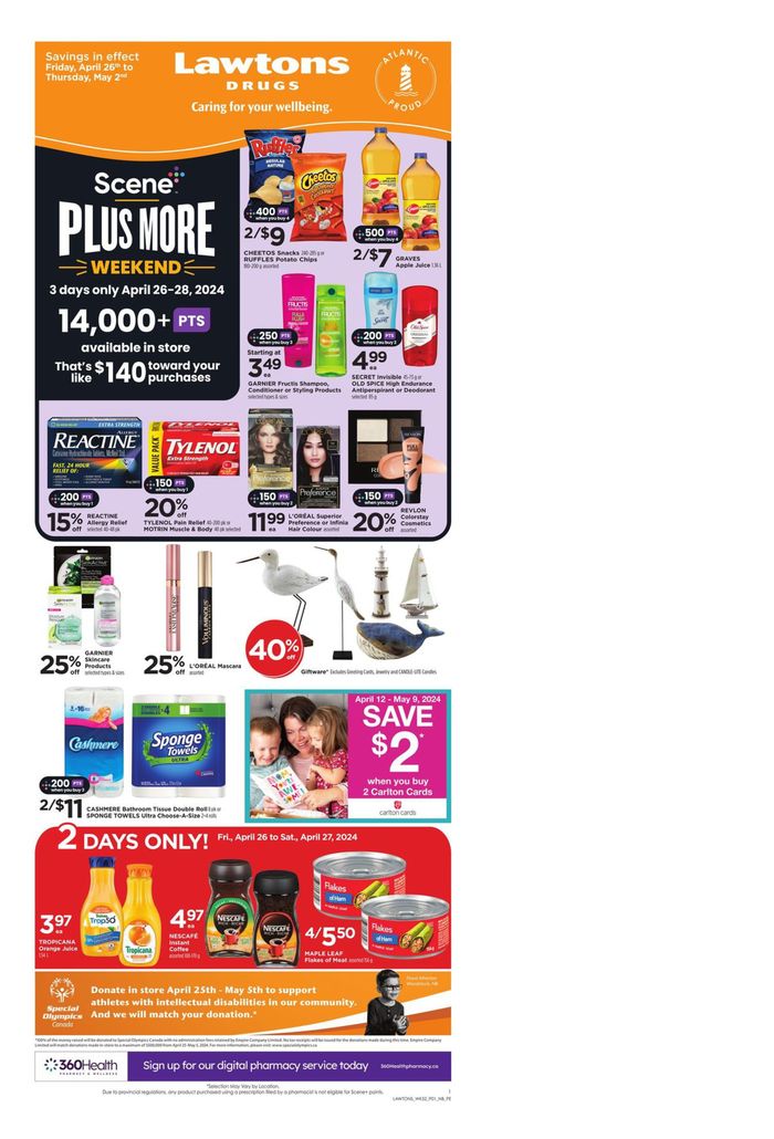 Lawtons Drugs catalogue in Charlottetown (Prince Edward Island) | Weekly Ad | 2024-04-26 - 2024-05-02
