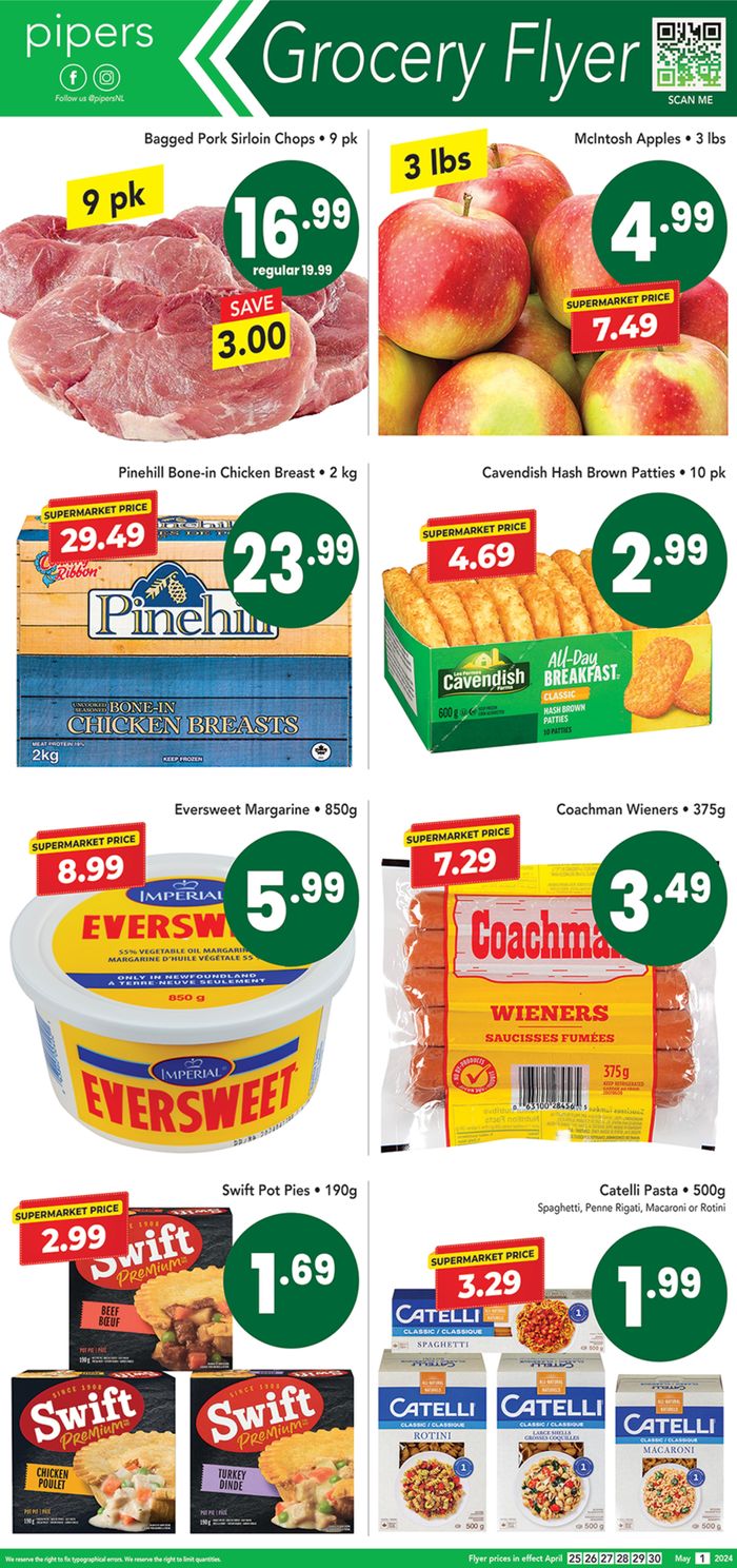Pipers catalogue | Grocery Flyer  | 2024-04-25 - 2024-05-01