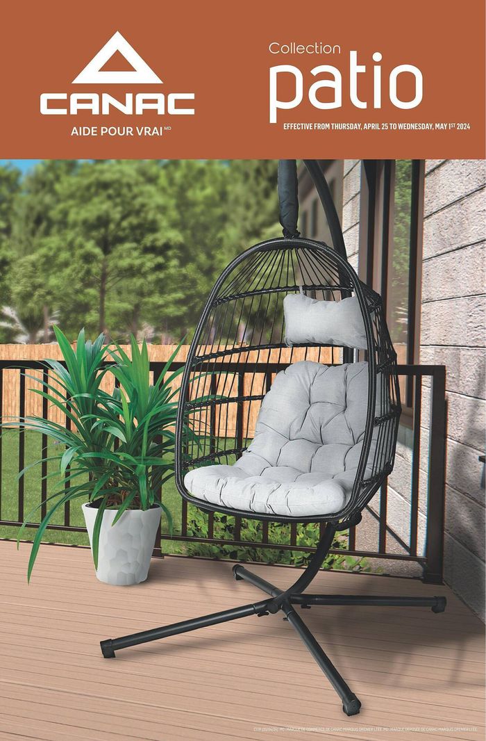 Canac catalogue in Sherbrooke QC | Collection Patio | 2024-04-25 - 2024-05-01