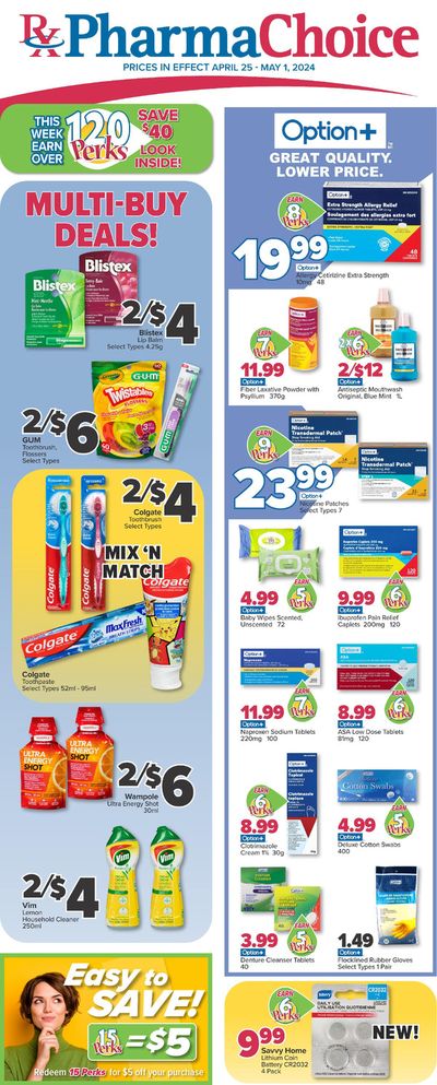 Pharmacy & Beauty offers in Vankleek Hill ON | PharmaChoice Weekly ad in PharmaChoice | 2024-04-25 - 2024-05-01