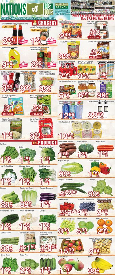 Grocery offers in Hamilton | Nations Fresh Foods Hamilton Branch in Nations Fresh Foods | 2024-04-26 - 2024-05-10