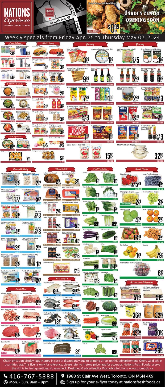 Nations Fresh Foods catalogue in Toronto | Shopping , Eating, Playing | 2024-04-26 - 2024-05-10