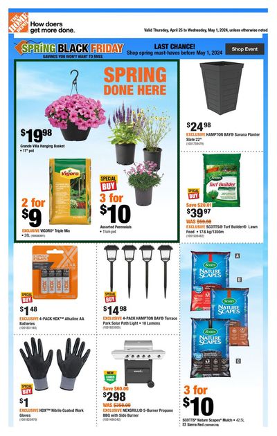Garden & DIY offers in Mono | Weekly Flyer_CP in Home Depot | 2024-04-25 - 2024-05-01
