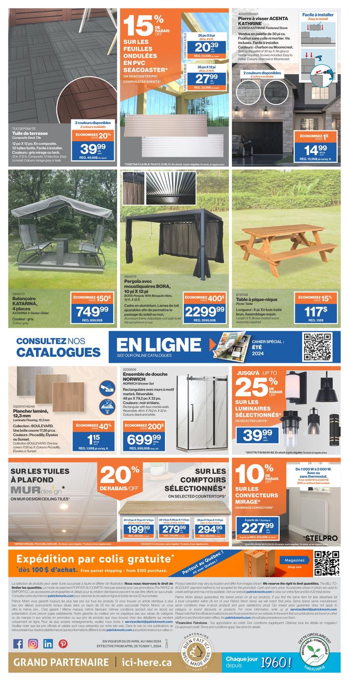 Patrick Morin catalogue in Salaberry-de-Valleyfield | Produits Vedettes | 2024-04-26 - 2024-05-01