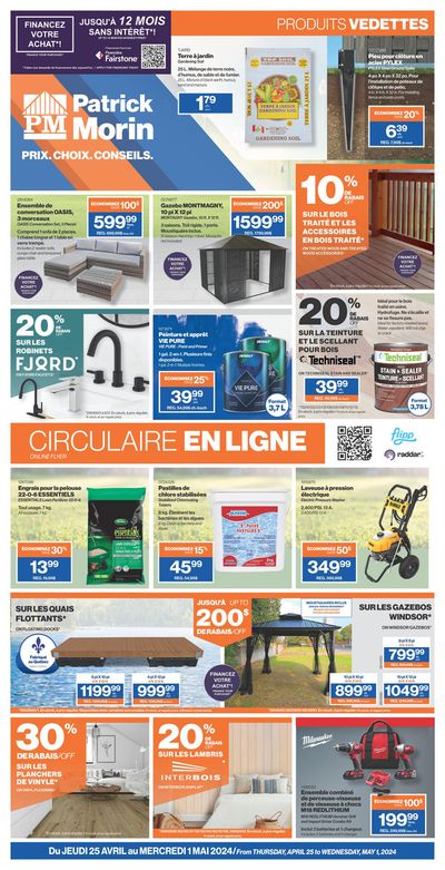 Home & Furniture offers in Beauharnois | Produits Vedettes in Patrick Morin | 2024-04-26 - 2024-05-01