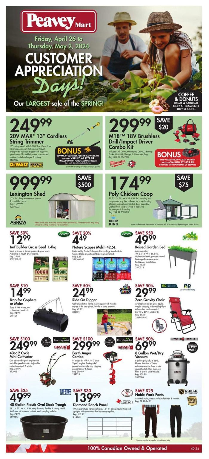 Peavey Mart catalogue in Bowmanville | Customer Apreciation Days | 2024-04-26 - 2024-05-02