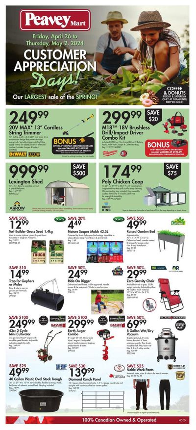 Clothing, Shoes & Accessories offers in New Tecumseth | Customer Apreciation Days in Peavey Mart | 2024-04-26 - 2024-05-02