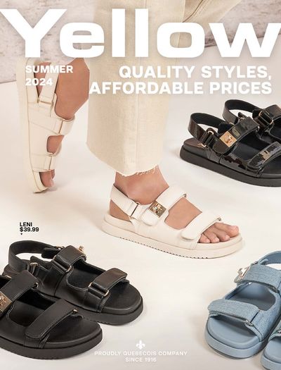 Clothing, Shoes & Accessories offers in Saint-Joseph-de-Beauce | Yellow Summer 2024 in Yellow Chaussures | 2024-04-26 - 2024-05-22