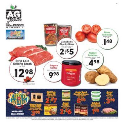 Grocery offers in Hanna | AG Foods weekly flyer in AG Foods | 2024-04-27 - 2024-05-11