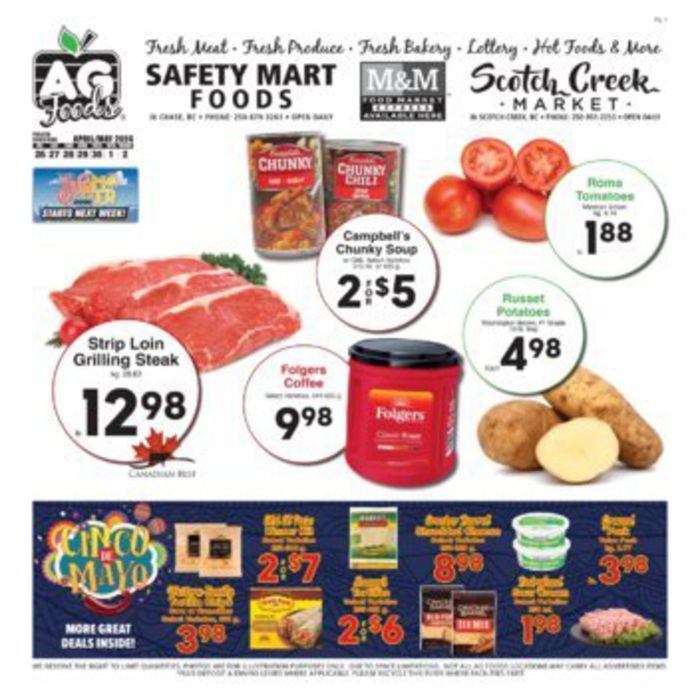 AG Foods catalogue in Scotch Creek BC | AG Foods weekly flyer | 2024-04-27 - 2024-05-11