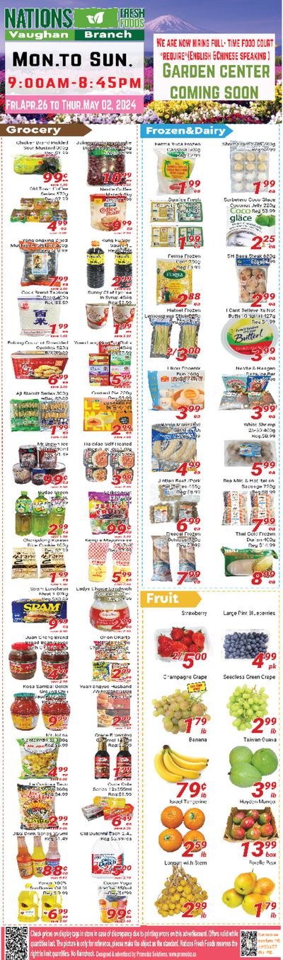 Nations Fresh Foods catalogue in Hamilton | Weekly special Nations Fresh Foods | 2024-04-27 - 2024-05-11