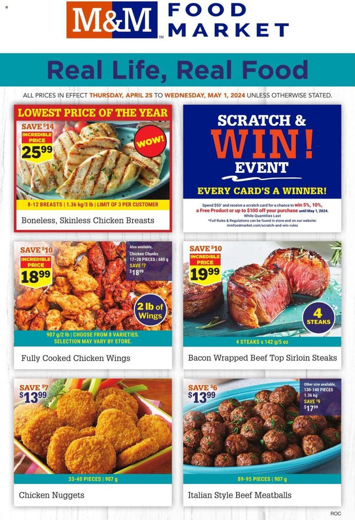 M&M Meat Shops catalogue in Renews-Cappahayden | M&M Meat Shops weekly flyer | 2024-04-25 - 2024-05-01