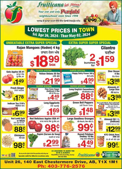 Fruiticana catalogue in Calgary | Fruiticana Lowest Prices | 2024-04-27 - 2024-05-11