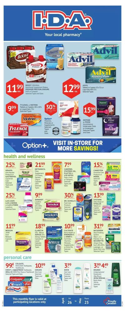 Pharmacy & Beauty offers in St. Catharines | Weekly Specials in IDA Pharmacy | 2024-04-29 - 2024-05-23