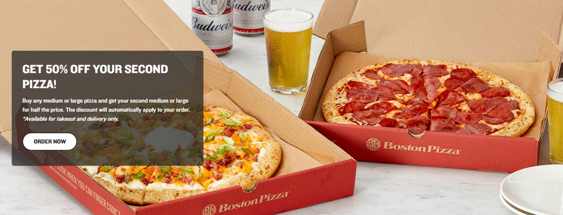 Boston Pizza catalogue in Regina | GET 50% OFF YOUR SECOND PIZZA! | 2024-04-29 - 2024-05-12
