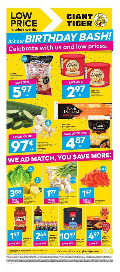 Grocery offers in Dalmeny | Weekly Flyer in Giant Tiger | 2024-05-01 - 2024-05-07