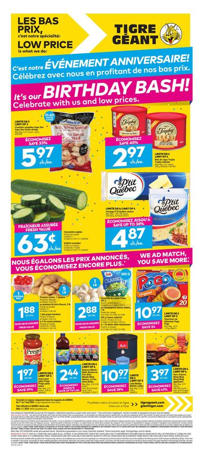Grocery offers in Léry | Weekly Flyer in Giant Tiger | 2024-05-01 - 2024-05-07