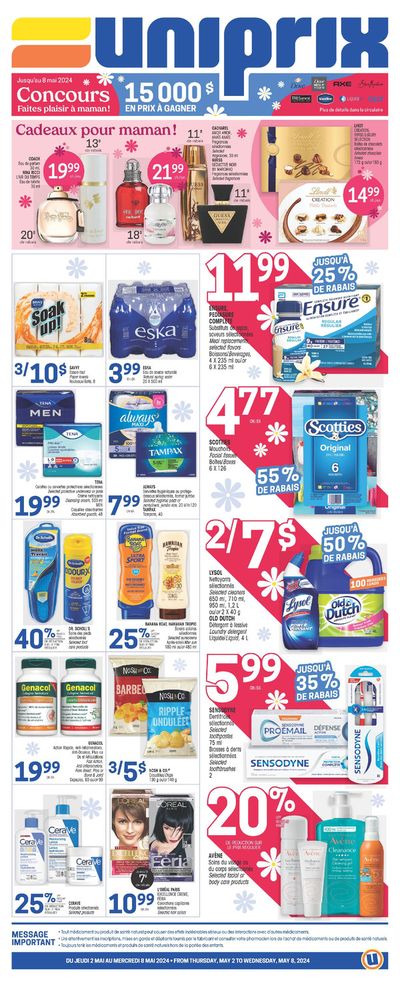 Pharmacy & Beauty offers in Mont-Laurier | Uniprix Weekly ad in Uniprix | 2024-05-02 - 2024-05-08