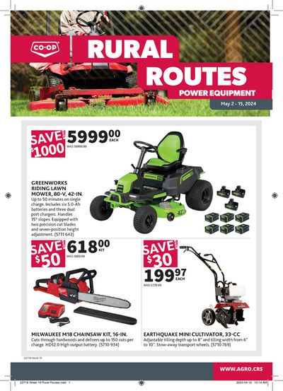 Garden & DIY offers in Naicam | Rural Routes in Co-op Agro | 2024-05-02 - 2024-05-15
