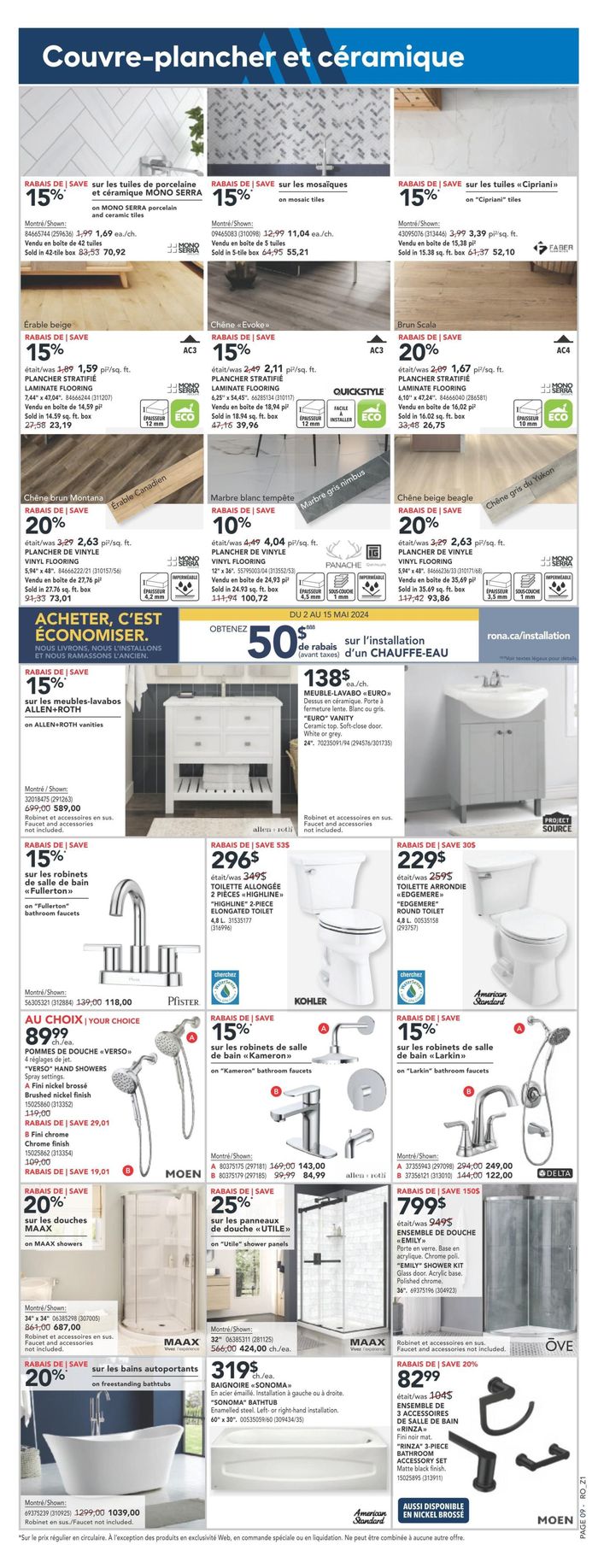 RONA catalogue in Montréal-Est | RONA Weekly ad | 2024-05-02 - 2024-05-08