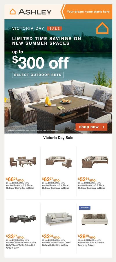 Home & Furniture offers in Brandon | Victoria Day Sale in Ashley Furniture | 2024-05-02 - 2024-05-13